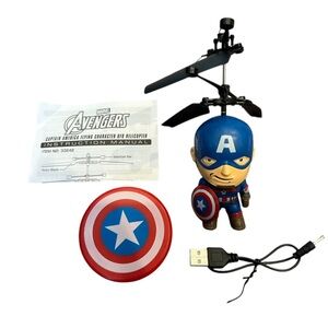 Marvel Captain America Flying Character UFO Helicopter Toy Charger Manual